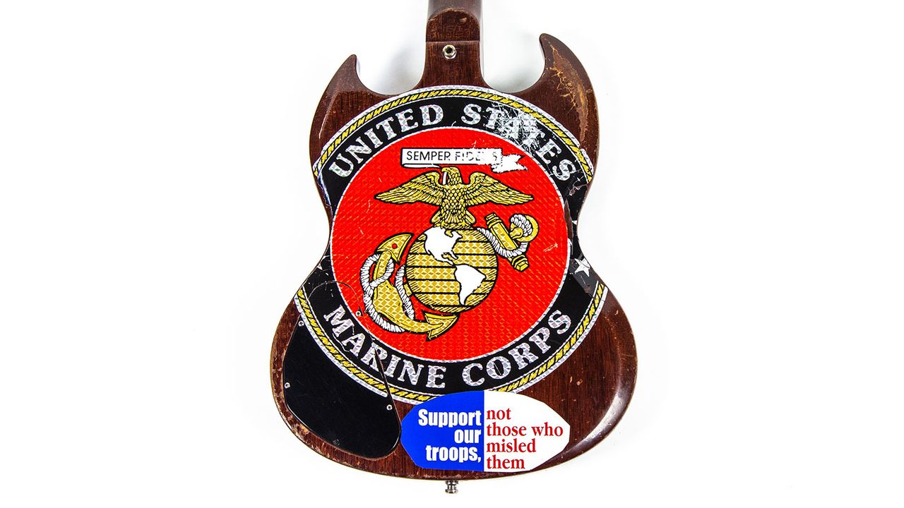 Nancy Wilson SG - marine corps stickers on the back