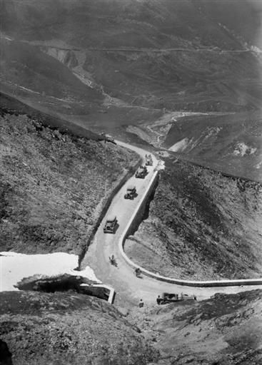 It's man vs. the mountain on the Col du Tourmalet in the 1930 Tour de France.