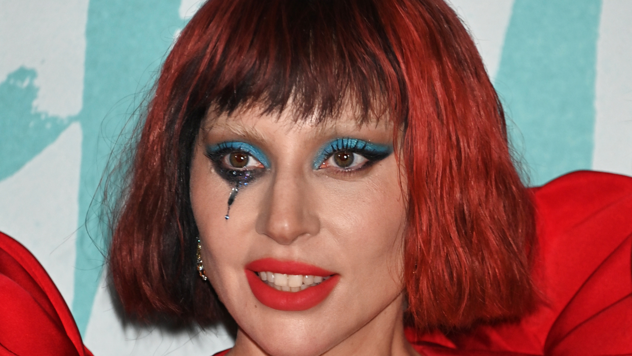 Lady Gaga Stuns In Harley Quinn-Inspired Gown For Joker 2’s Premiere, And I’m Definitely Here For The Makeup