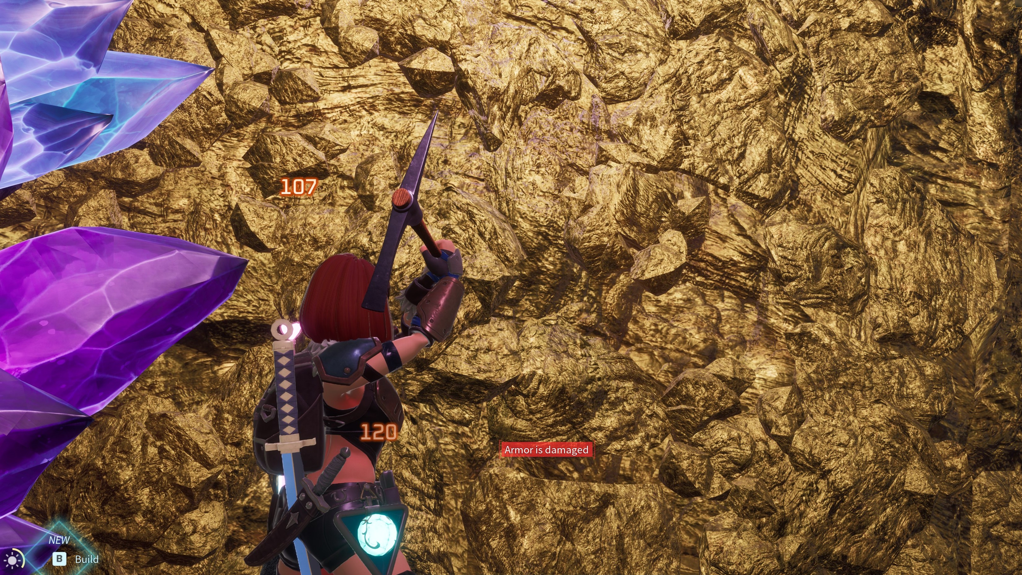 One of the breakable walls in the Palworld Terraria dungeon. It's golden yellow, and breaking it yields Hallowed Bars. 