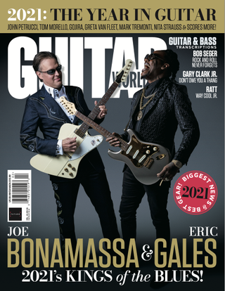 The cover of Guitar World's February 2022 issue