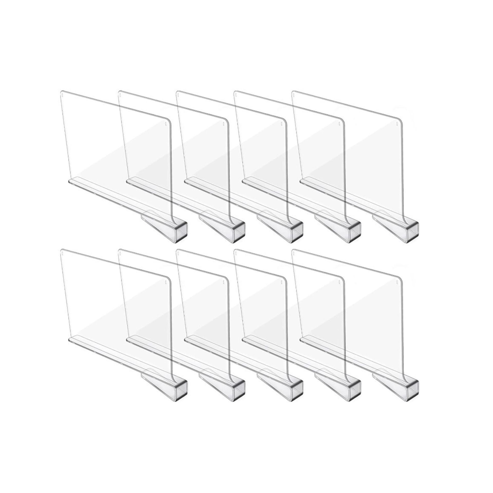 Sepuluh pembagi rak akrilik