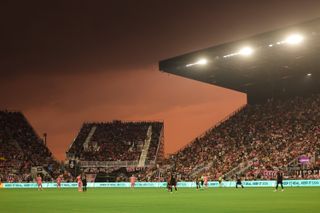 General view of Inter Miami's Chase Stadium in a game against DC United in May 2024.