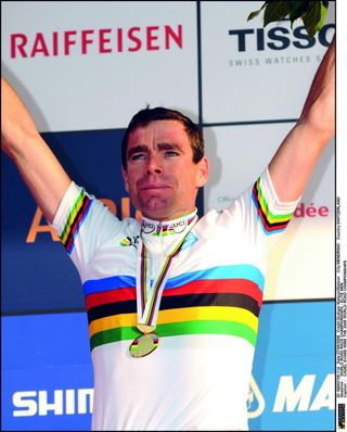 His biggest achievement before the Tour de France win, the 2009 World Championship.