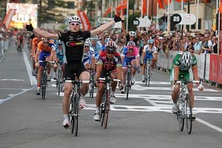 André Greipel (Team High Road) celebrates his first, but not last, victory in Australia in 2008
