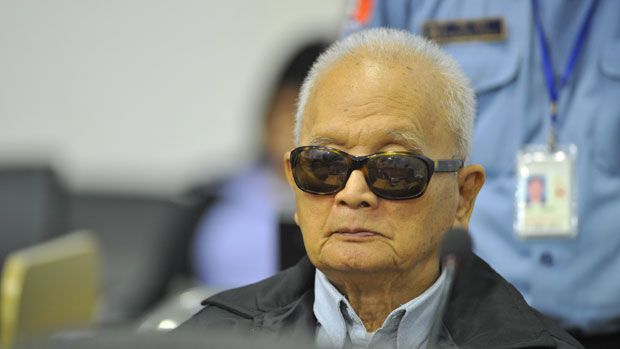  Nuon Chea, Pol Pot&amp;#039;s chief deputy, appears in the Extraordinary Chambers in the Courts of Cambodia