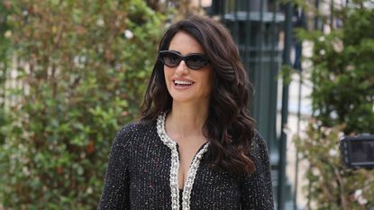 Penelope Cruz wearing a Chanel boucle jacket