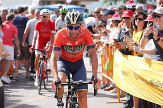 Vincenzo Nibali before the start of stage 9 at la Vuelta
