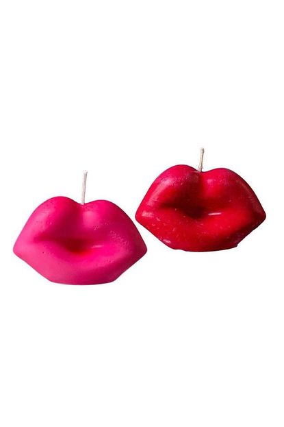 NEOS CANDLESTUDIO Kiss Me Lips Candles in Red & Pink