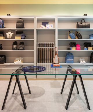 Accessorises in the Louis Vuitton pop-up boutique in Lombardy