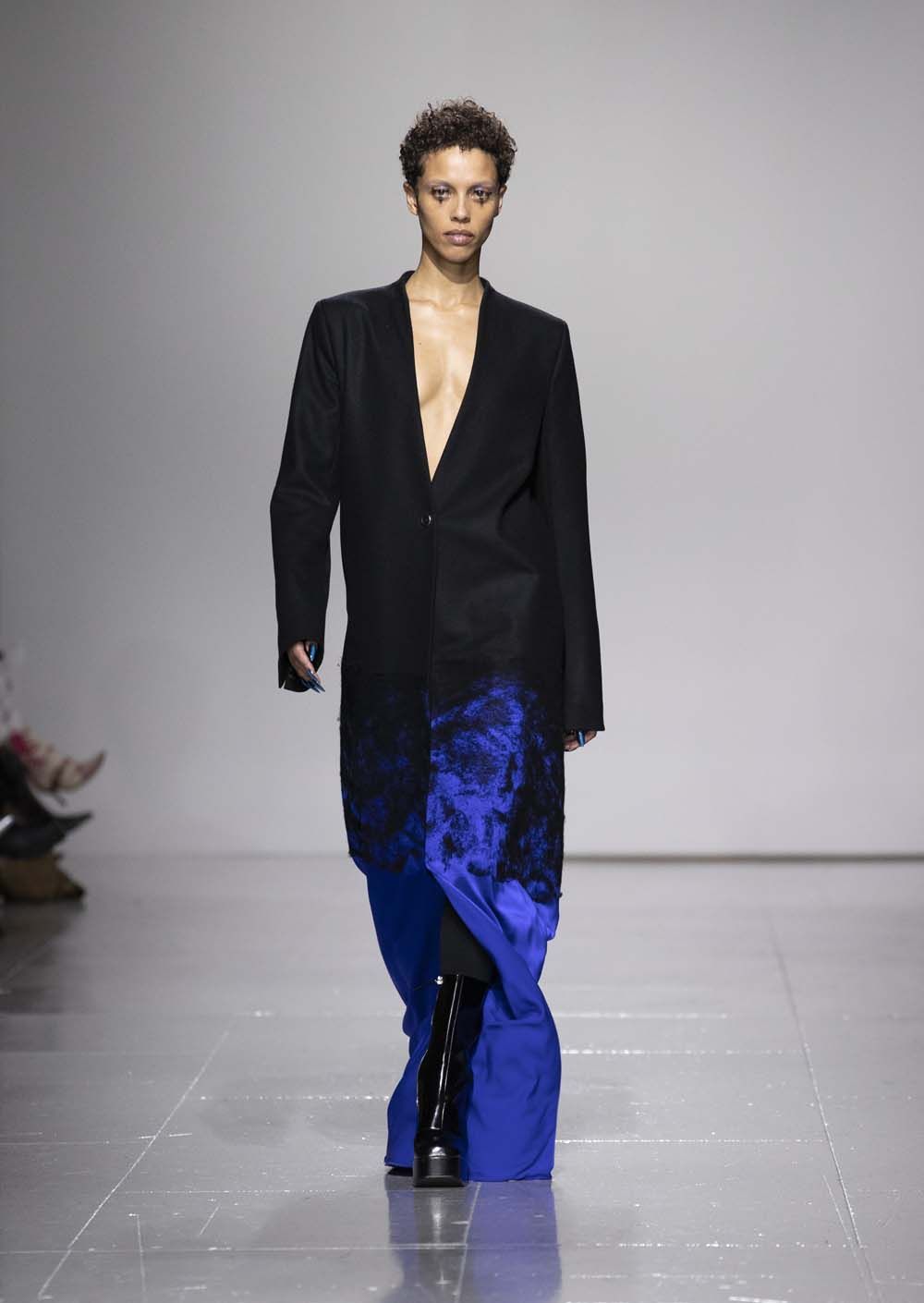 on the runway at London Fashion Week AW23