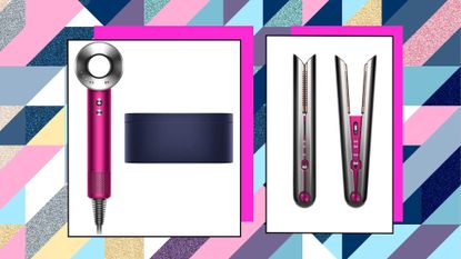 dyson hair dryer sale at sephora on a colorful background