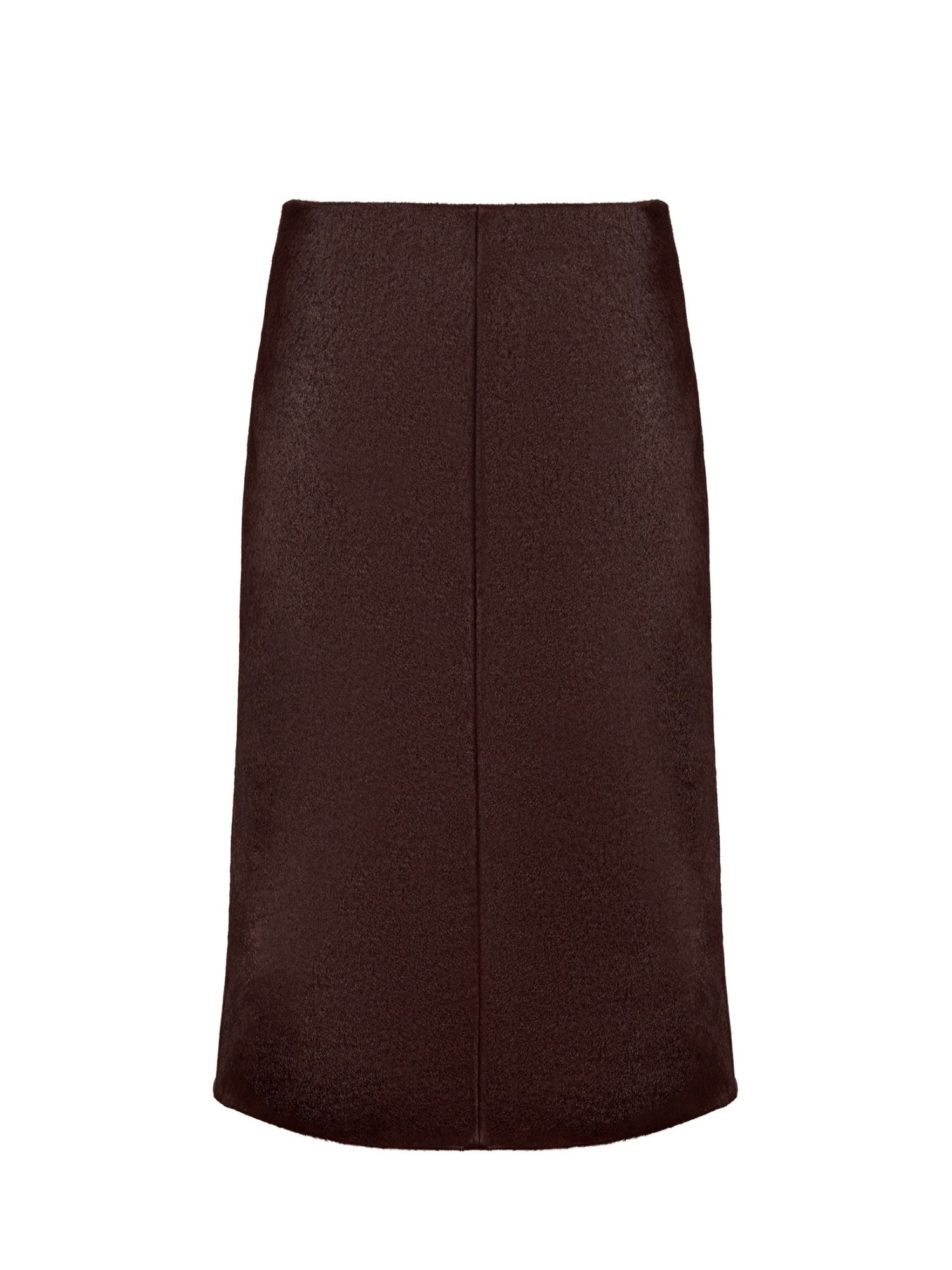 Jett Calf Hair Skirt Burgundy - Xs