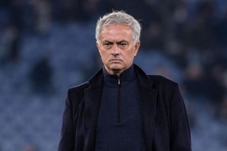Jose Mourinho manager of AS Roma before the Coppa Italia quarter-finals match between SS Lazio and AS Roma at Stadio Olimpico on January 10, 2024 in Rome, Italy. (Photo by Ivan Romano/Getty Images)
