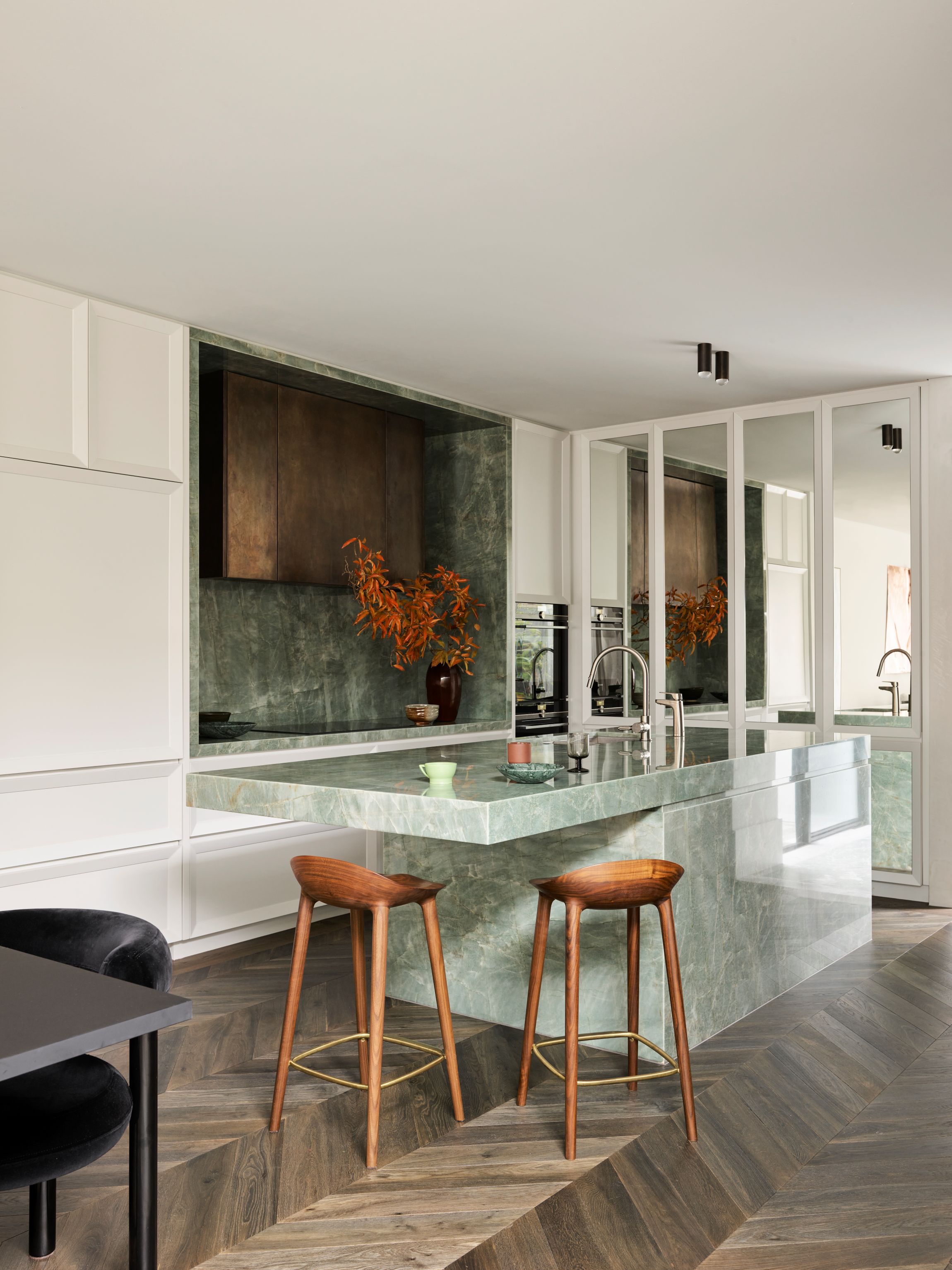 A quartzite countertop
