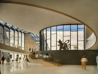 Light-filled interior of extension to Joslyn Art Museum