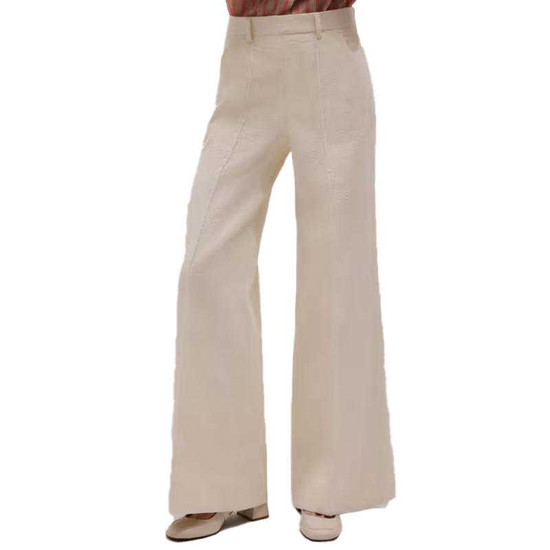 Cream wide leg trousers, Me+Em