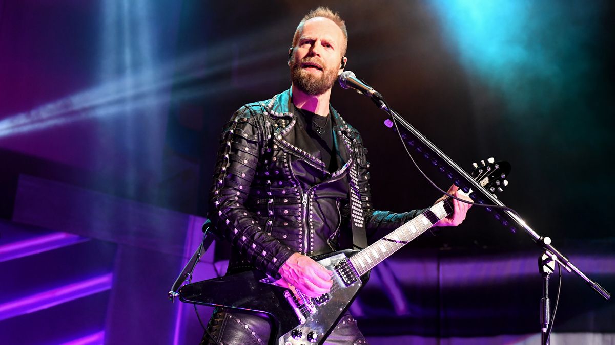 Andy Sneap performing live with Judas Priest