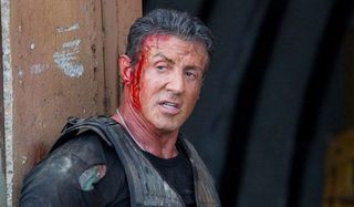 Sylvester Stallone as Barney Ross in The Expendables