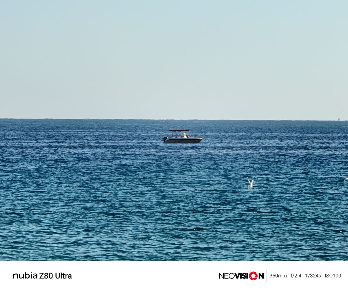 A boat on a blue ocean