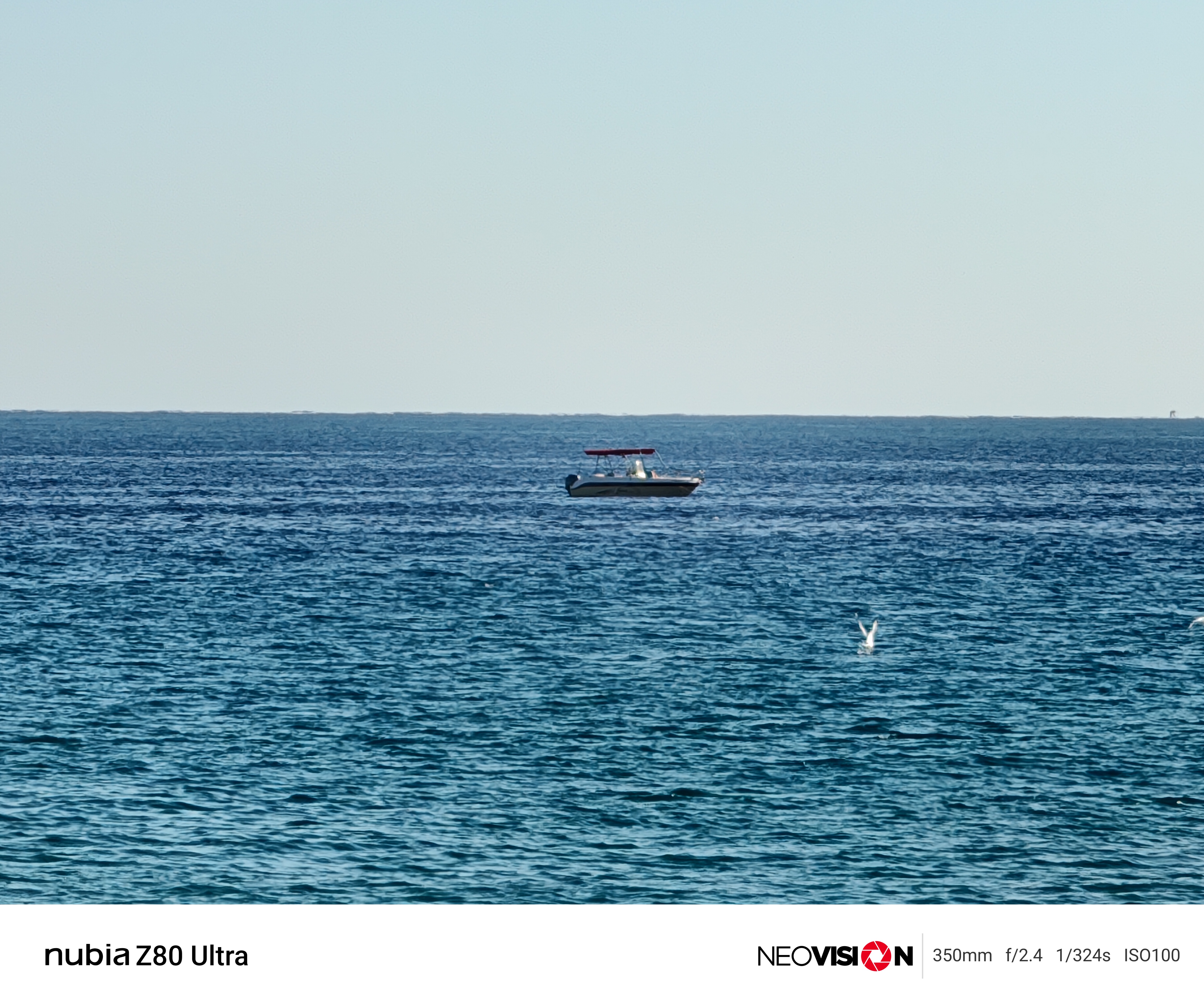 A boat on a blue ocean