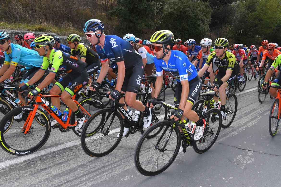 Adam Yates (Mitchelton-Scott) rides in the peloton during stage 4