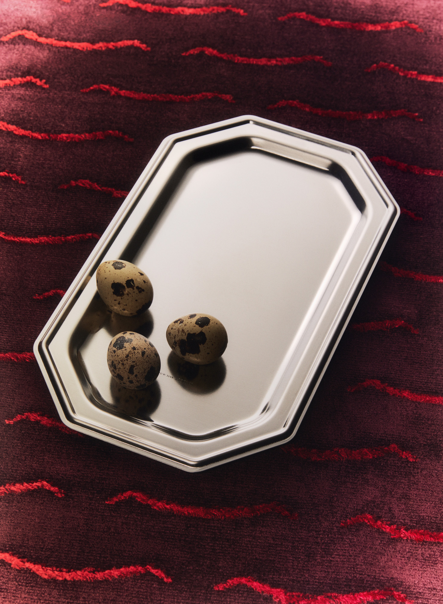silvery tableware