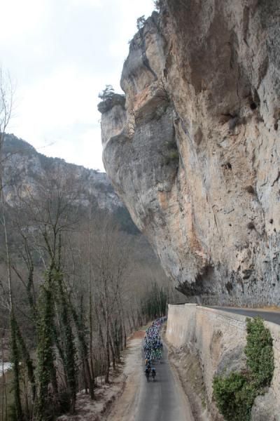 The cliff face.