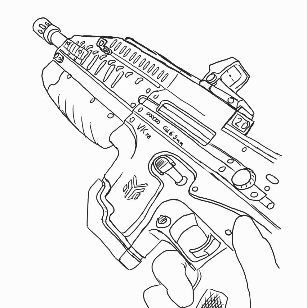 Halo Infinite rifle fan art