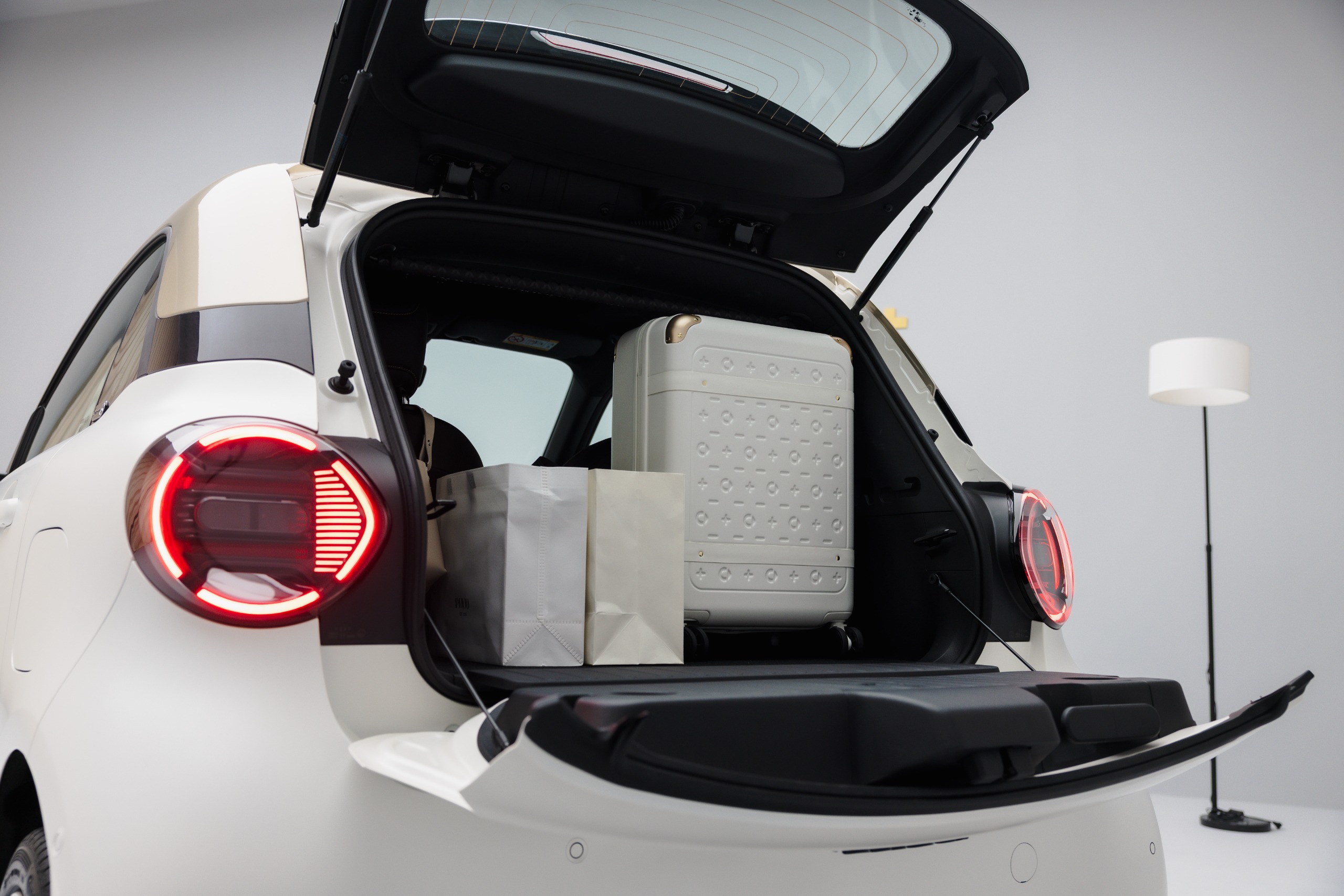 Smart #2 Couture Edition, showing the split rear tailgate