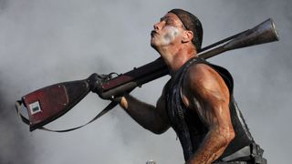 Rammstein's Till Lindemann at Melbourne's Big Day Out on January 30 2011