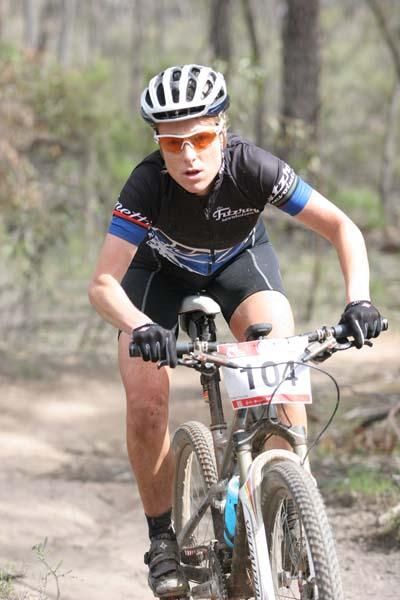 Tour de Timor winner Tory Thomas leading the women's marathon.