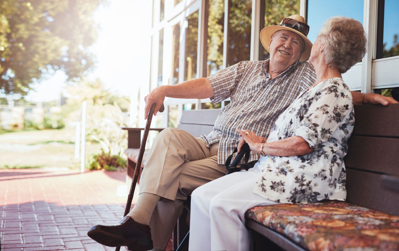 Happy retired couple.