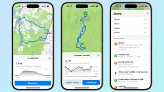 iOS 18 Apple Maps trail and hiking maps