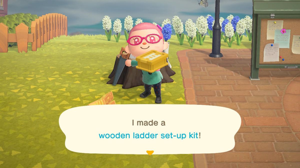 Animal Crossing New Horizons — How to make a wooden ladder setup kit