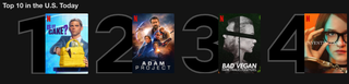 Is It Cake? sits in first place on Netflix ahead of The Adam Project and Bad Vegan