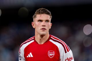 Viktor Gyokeres of Arsenal looks on during the Champions League game against Napoli