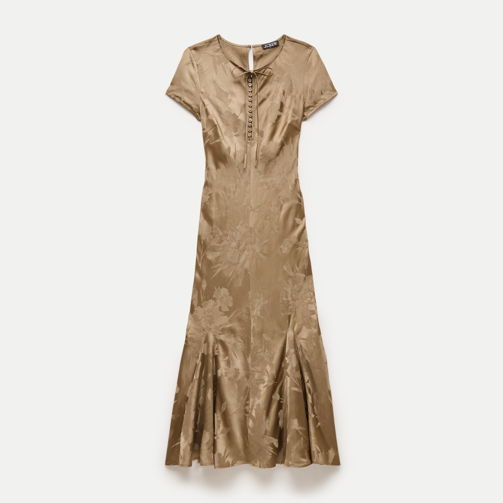 Natasha Slip Dress in Floral-Jacquard Viscose