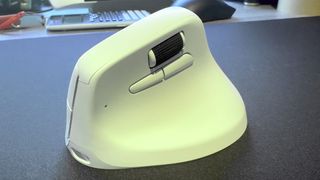 A photo of the Keychron M5 wireless ergonomic vertical mouse