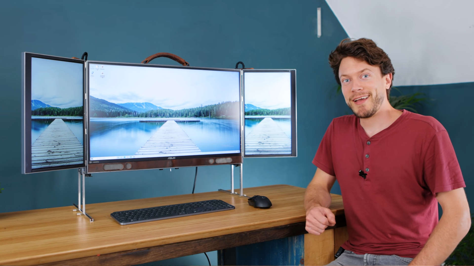 Matt with his custom, portable all in one PC from the DIY Perks Youtube channel