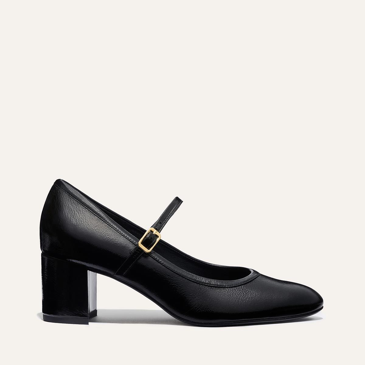 The Mira Jane - Black Crinkle Patent