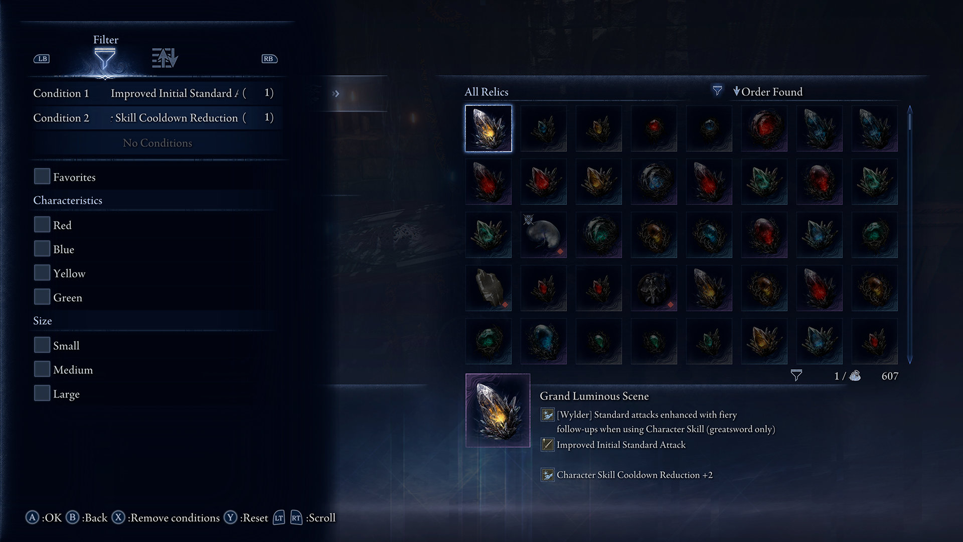 Relic filter screen