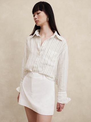 The Boxy Crop Linen Shirt