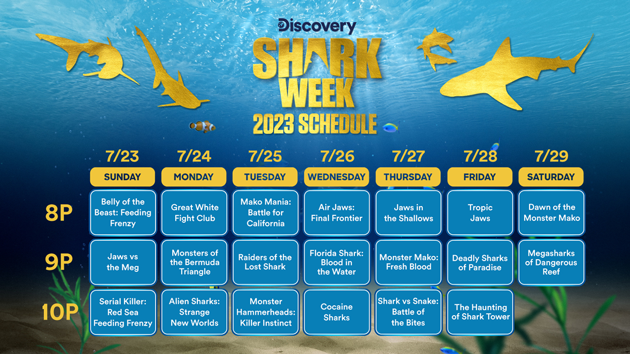 Shark Week 2023 schedule.