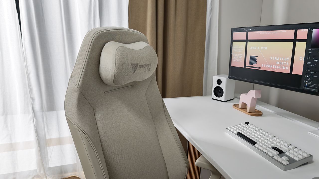 The Secretlab Atlas on show at the brand's Singapore showroom and office.