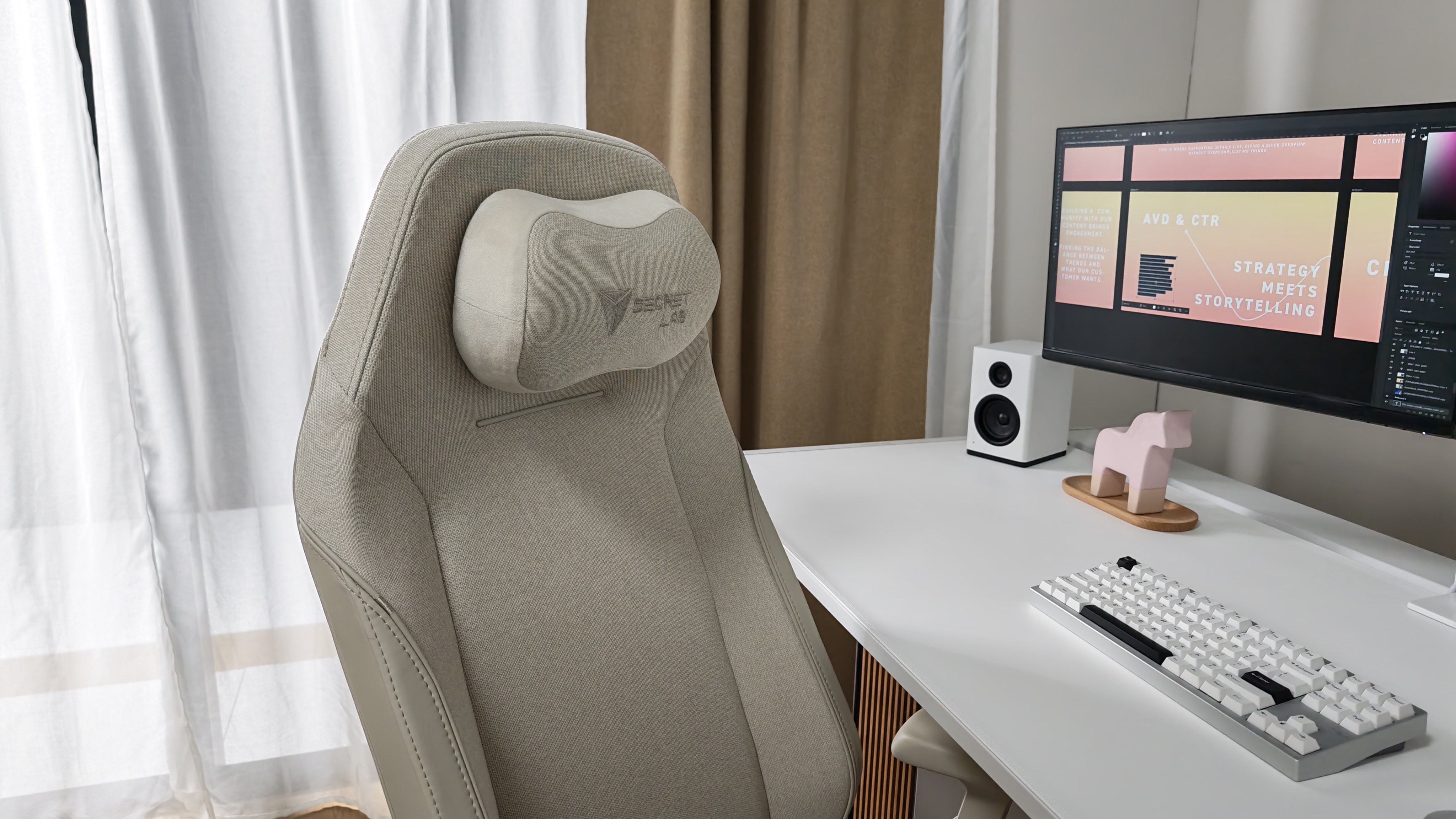 The Secretlab Atlas on show at the brand's Singapore showroom and office.