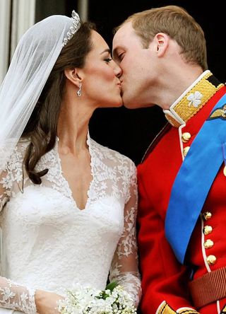 Kate Middleton and Prince William on their wedding day