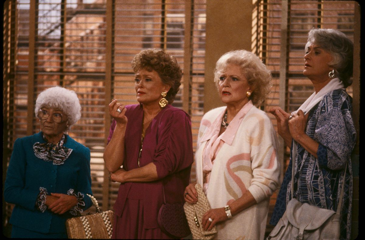 From left: The stars of &#039;The Golden Girls&#039; Estelle Getty, Rue McClanahan, Betty White and Bea Arthur.