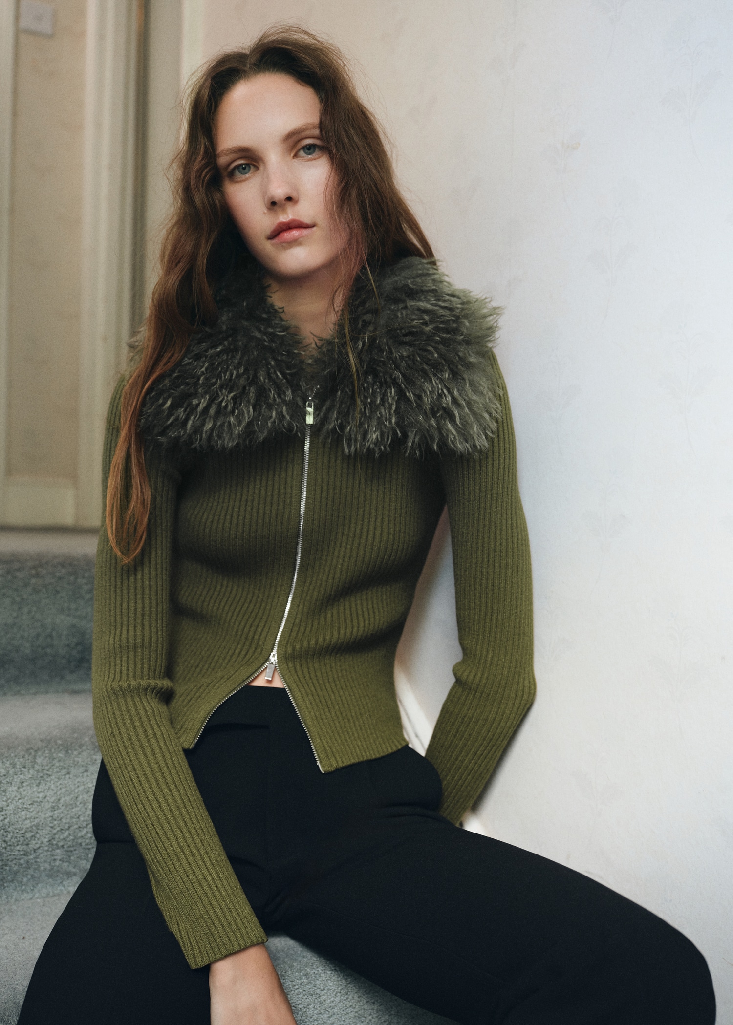 Combined Faux Fur Cardigan - Women | Mango United Kingdom