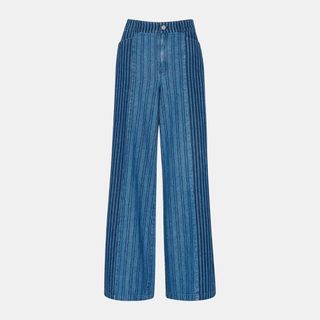 Whistles Patchwork Vertical Stripe Jeans